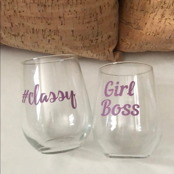Boutique Other - Girl Boss! #classy! Wine glasses! New!!
